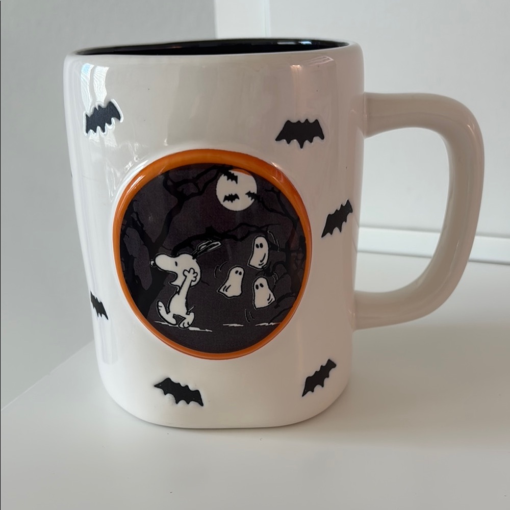 Rae Dunn White and Black Halloween Mug